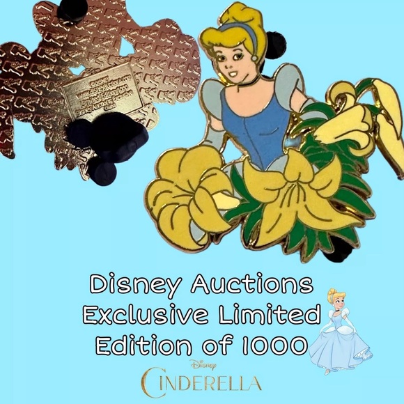 ๐๏ธ2๏ธโฃ LEFT: Disney Auctions Exclusive LE1000 Cinderella Trading Pin ๐ - Picture 2 of 3